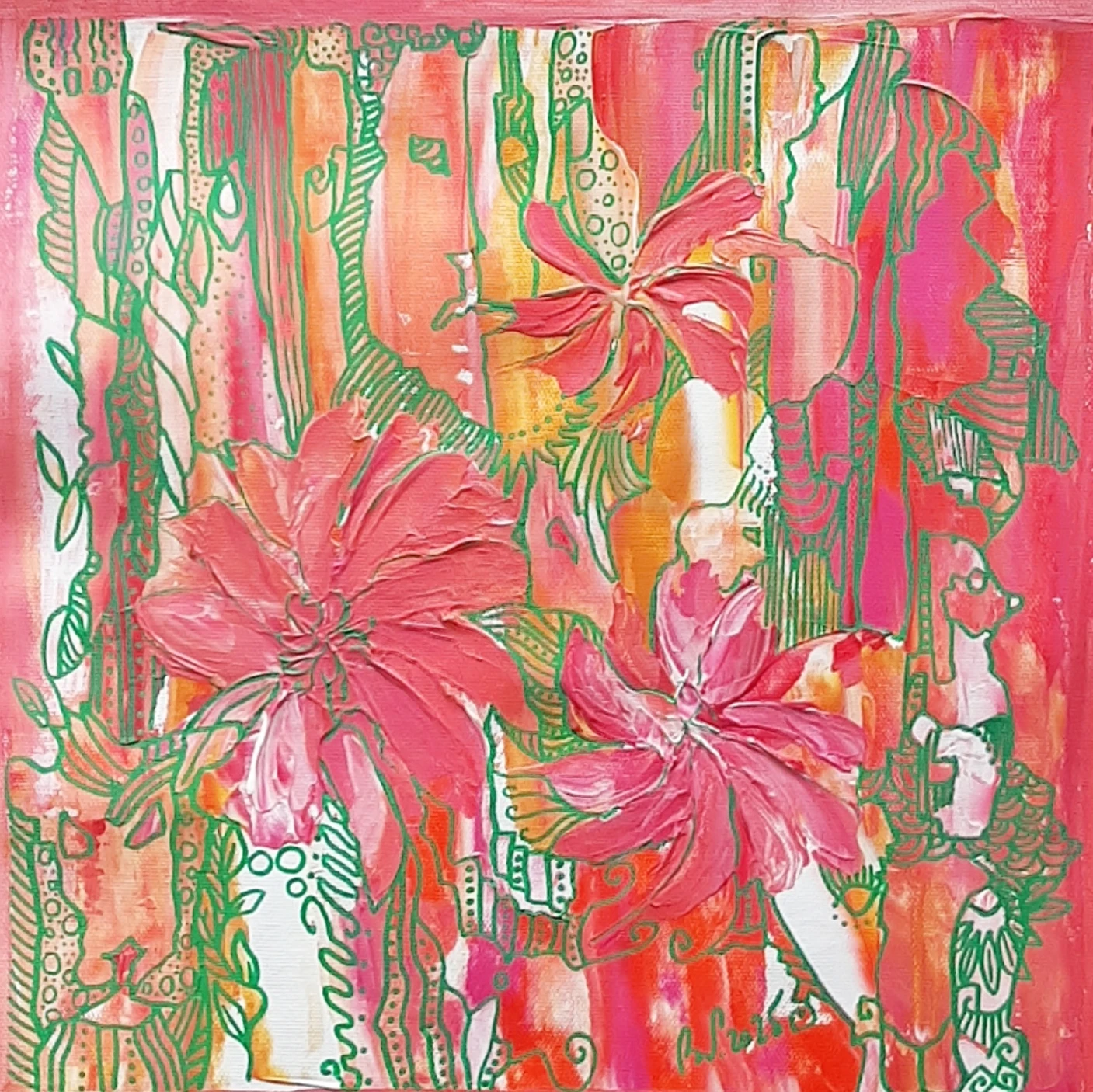 Tahiti | Acryliques sur toiles | formats 30×30 cm