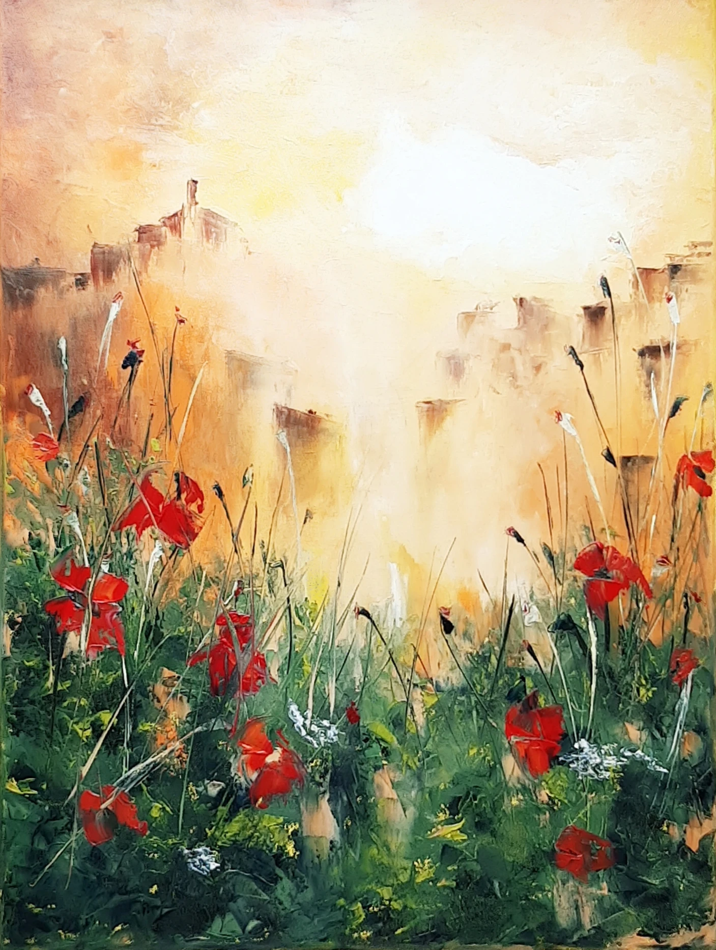 Coquelicots | Huiles sur toiles ( Formats 46×55 cm ou 38×46 cm)