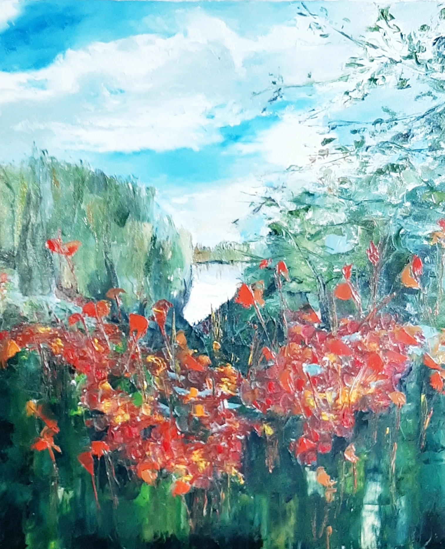 Bord de Creuse | Huiles sur toiles ( Formats 46 × 55 cm ou 38 × 46 cm)