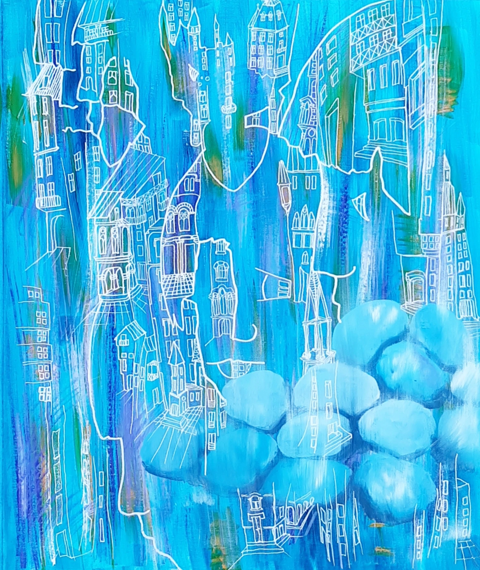 Cité rêvée | Acryliques sur toiles (formats 50 ×60)