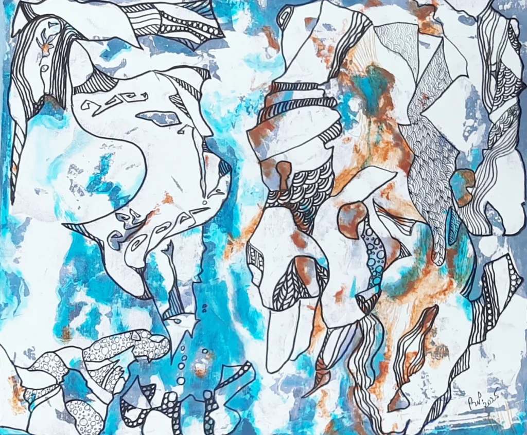 Dans l'air, dans l'eau | Acryliques sur toiles (formats 50 ×60)