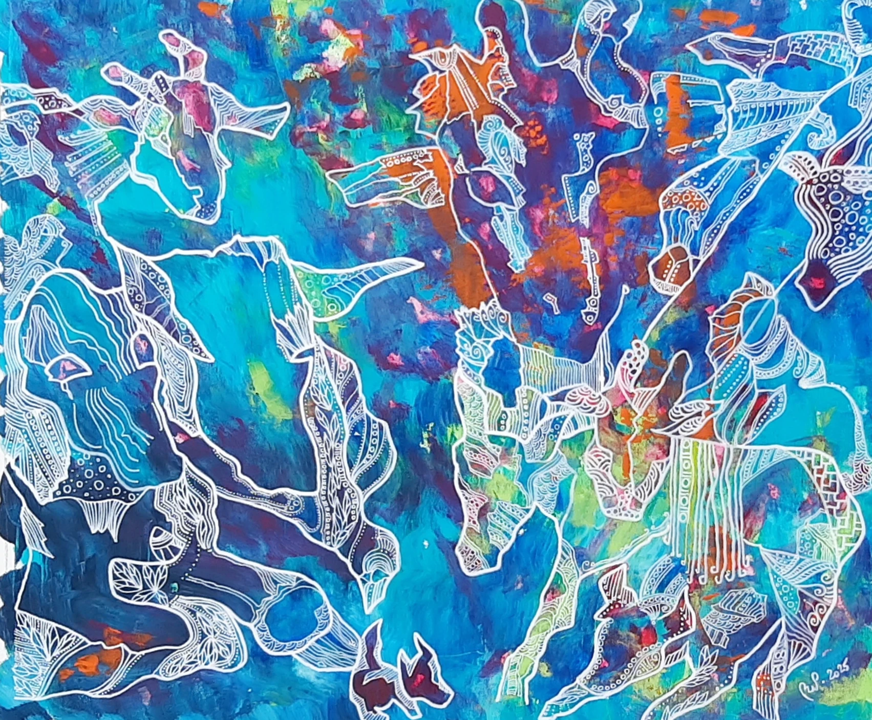 Cosmi-comique | Acryliques sur toiles (formats 50 ×60)